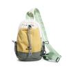 Schoolbag Backpack Contrast Color Large Capacity Messenger Bag Versatile Water Cup Bag Outdoor Hiking and Cycling Camping Leisure Backpack Breast Bag