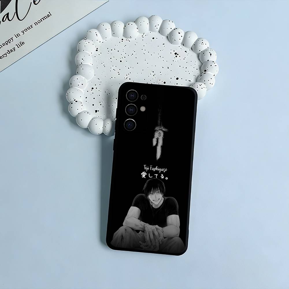 Charismatický padouch-Fushiguro Toji Černý měkký silikonový kryt na telefon pro Samsung S25, S24, S21, S22, S23, S30, Ultra, S20, Lite
