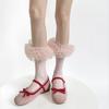 Women Ankle Dress Socks Sweet Ruffle Frilly Crew Socks Ballet Style Calf Socks Princesses Socks Cotton Bootie Socks