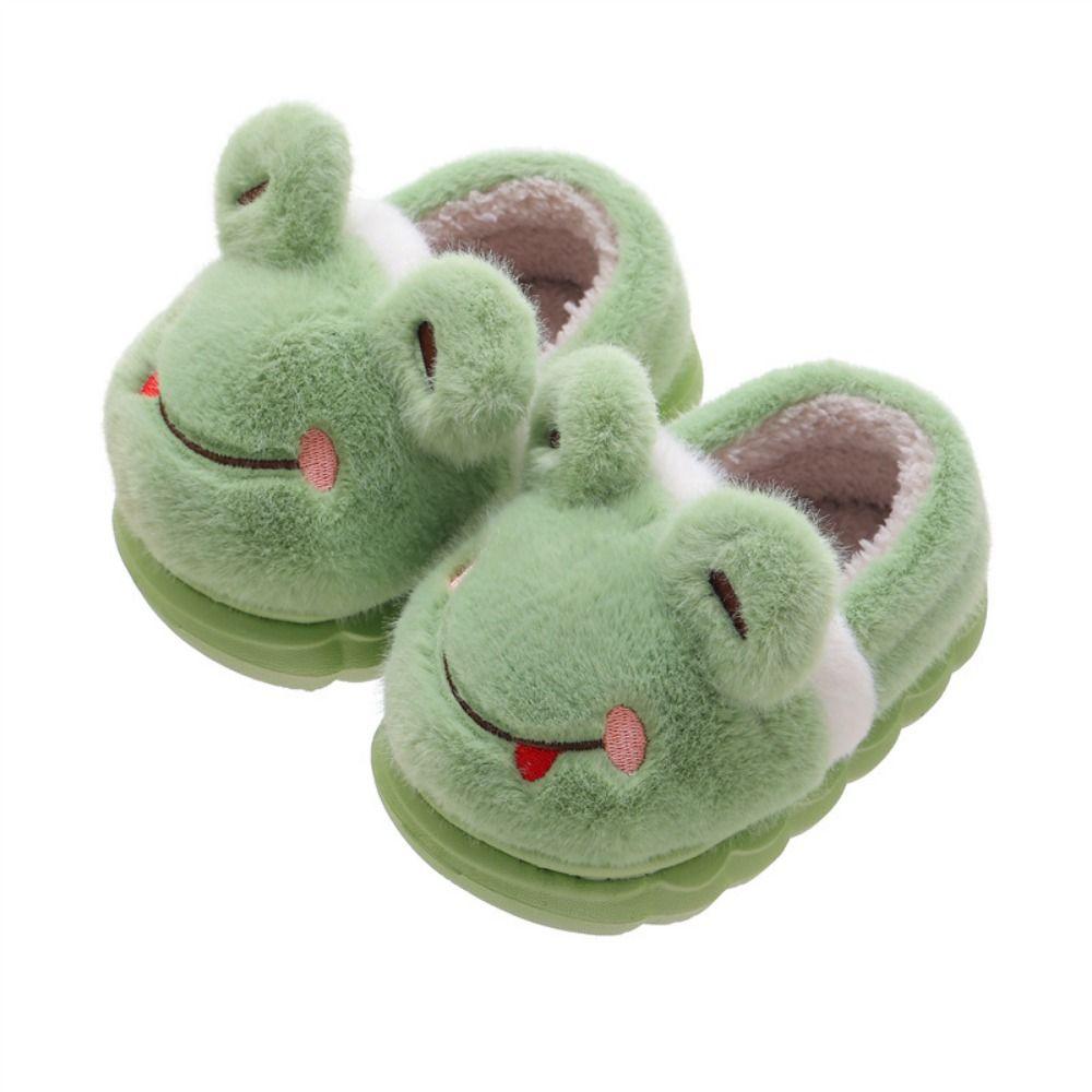 Thickened Children's Cotton Slippers Non Slip Kids Winter Warm Booties Kids Plush Shoes  Girls Boys