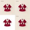 Cute Childrens Girl Dress Suit With Insulated Polyester Material And Button Closure For Winter Wear