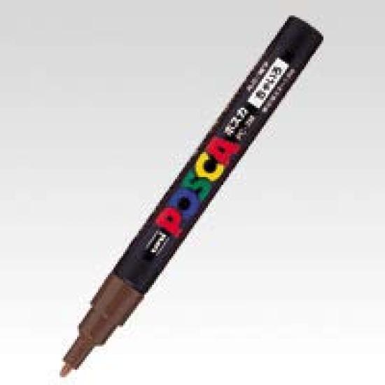 Mitsubishi Pencil Posca Fine Point Round Set of 2 Lead, Brown, PC-3M.21,