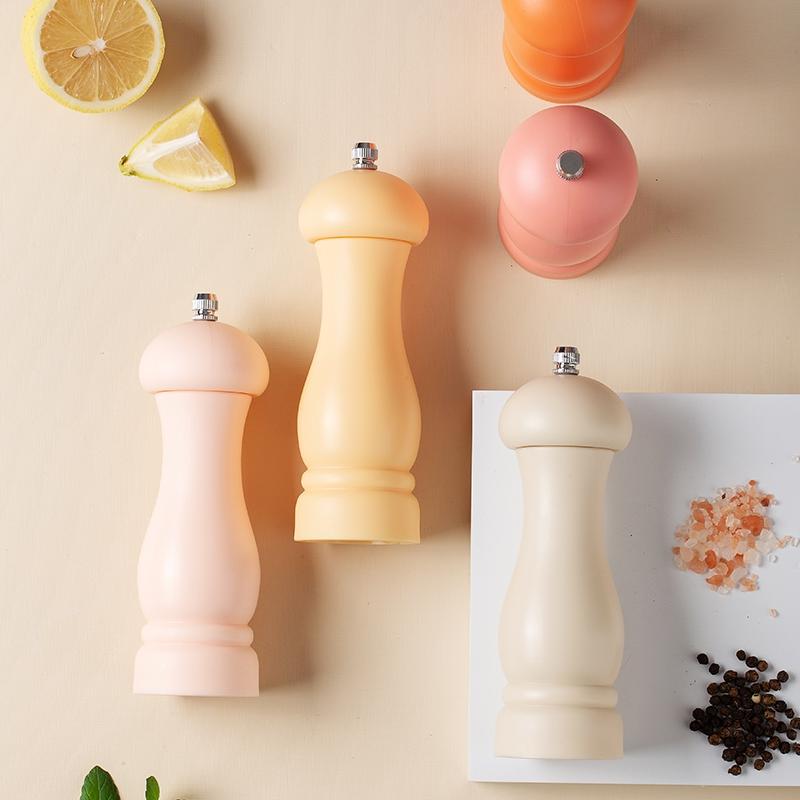 Refillable Salt and Pepper Mill Spice Herb Grinder Cafe 6 Colors Set 1