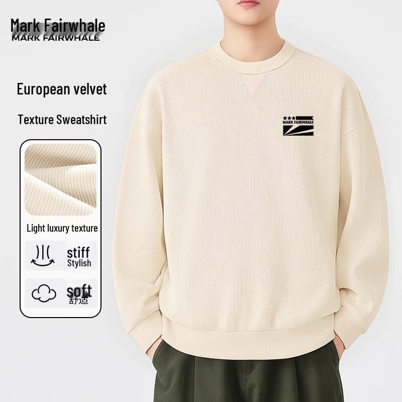 Mark Fairwhale Textured Fleece Round Neck Sweatshirt M
