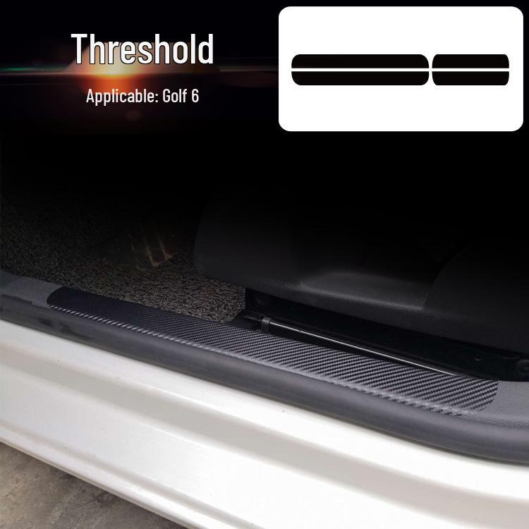 Golf 6 Mittelkonsole Anti-Kick Kohlefaser Aufkleber - Kratzschutz