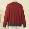 Women Plus Size Knit Cardigan Color Block Button Down Long Sleeve Pocket Loose Casual Sweater Jacket
