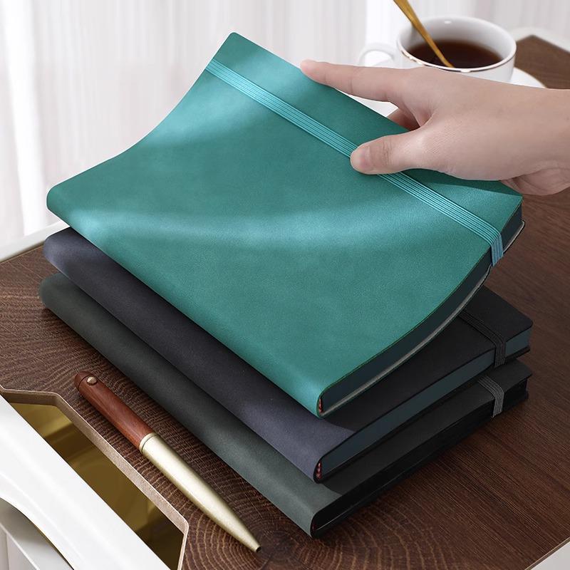 

A5 Soft Leather Strap Notebook: Thick Minimalist Diary for College Students & Professionals | Vintage Sheepskin Design