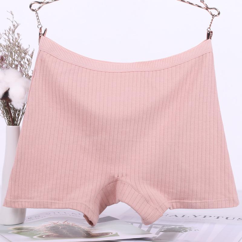 2024 High-Waist Cotton Boxer Briefs for Women - Plus Size MM200, Soft Threaded Design
