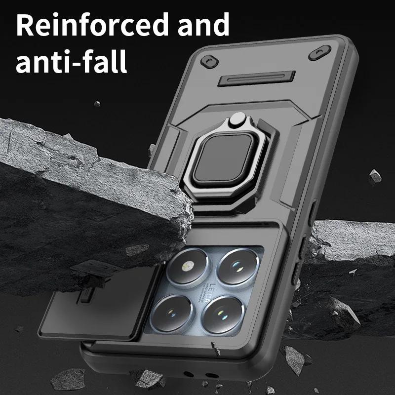 Phone Case for Xiaomi 15T Pro 5G 14T MI15T Xiao Mi 15t Mi14t Fashion Camera Lens Protection Ring Stand cases