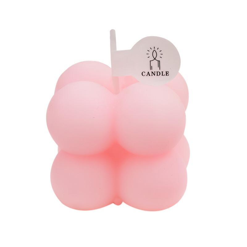 

Ароматическая свеча Кубик Рубика Домашнее простое украшение В стиле инс Форма пузыря Сувенирная ароматическая свеча White (English pear freesia