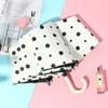 J-shaped Handle Pocket Mini Umbrella Anti UV Paraguas Sun Umbrella Rain Windproof 3Folding Portable Umbrellas for Women Children