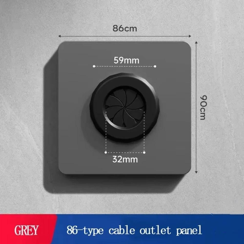 Decorative Type 86 Cable Outlet Panel Cover With Outlet Hole Rotating Opening Switch Decorative Cover Wall Blank Panel Home