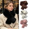 Cozy Neck Wrap for Travel Women Imitation Mink Fur Scarf, Thickened Soft Plush Durable Anti Shedding Scarf Warmer, Cold Weather Elegant Shawl
