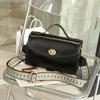 Vegetable Tanned First Layer Cowhide Women'S Bag Single Shoulder Women'S Bag Fashionable Multi-Compartment Large Capacity Practical Locomotive Square