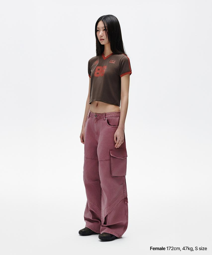 MAHAGRID Football Ringer Tee Brown(Mg2Fmft587A)