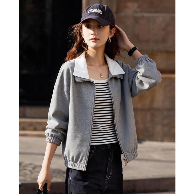 

Demana Cloud Cotton Color-block Lapel Coat S