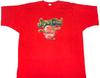 Rare! Vintage 1970s Super Dad Iron On Red T-Shirt Nice! SMALL Single Stitch Unisex T-Shirt