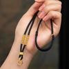 Hand-Woven Adjustable Jade Pendant Lanyard Necklace for Men and Women
