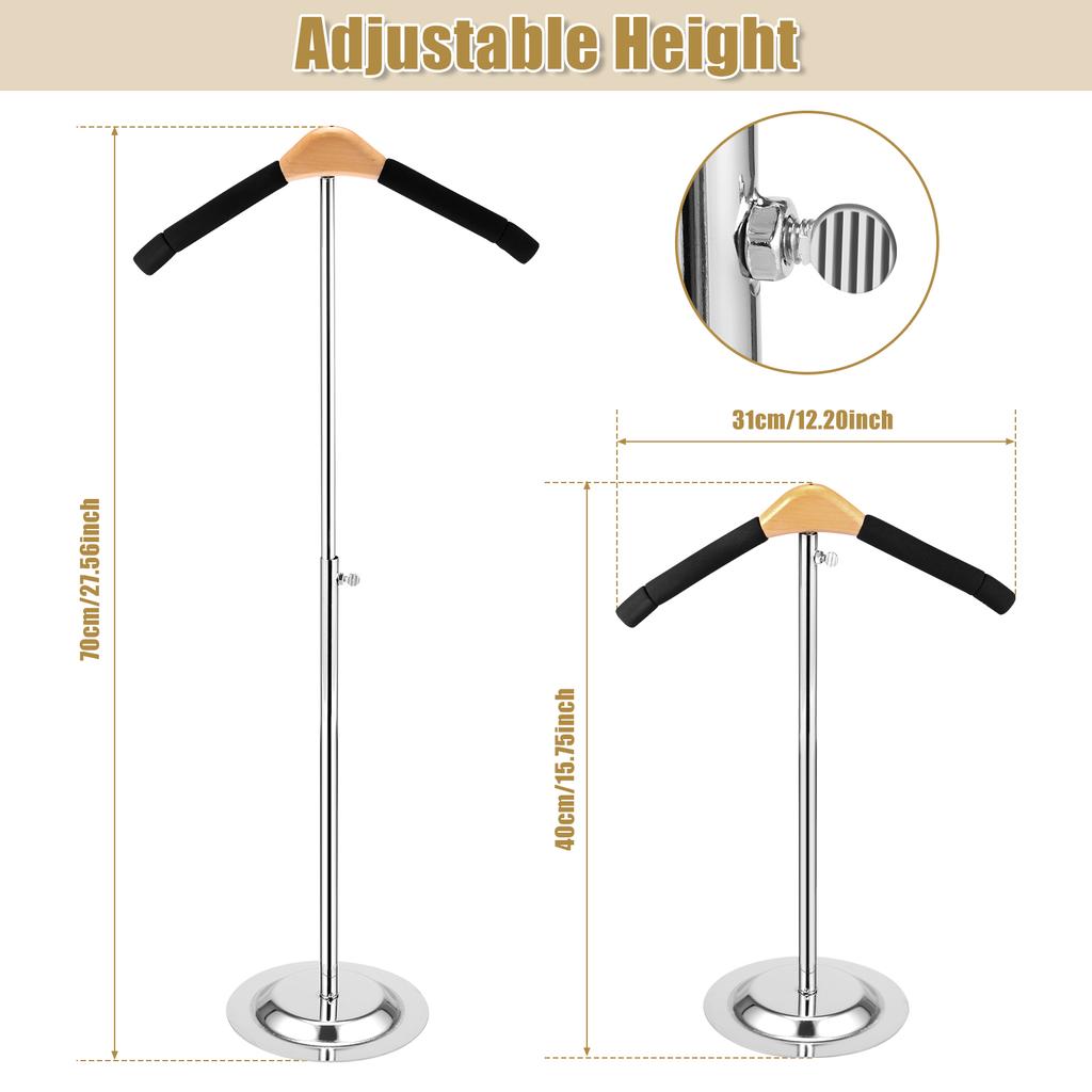 Adjustable T Shirt Display Stand Clothing T-bar Adult Shirt Display Stand Flexible Shoulder Stand Shirt Rack Garment Holder