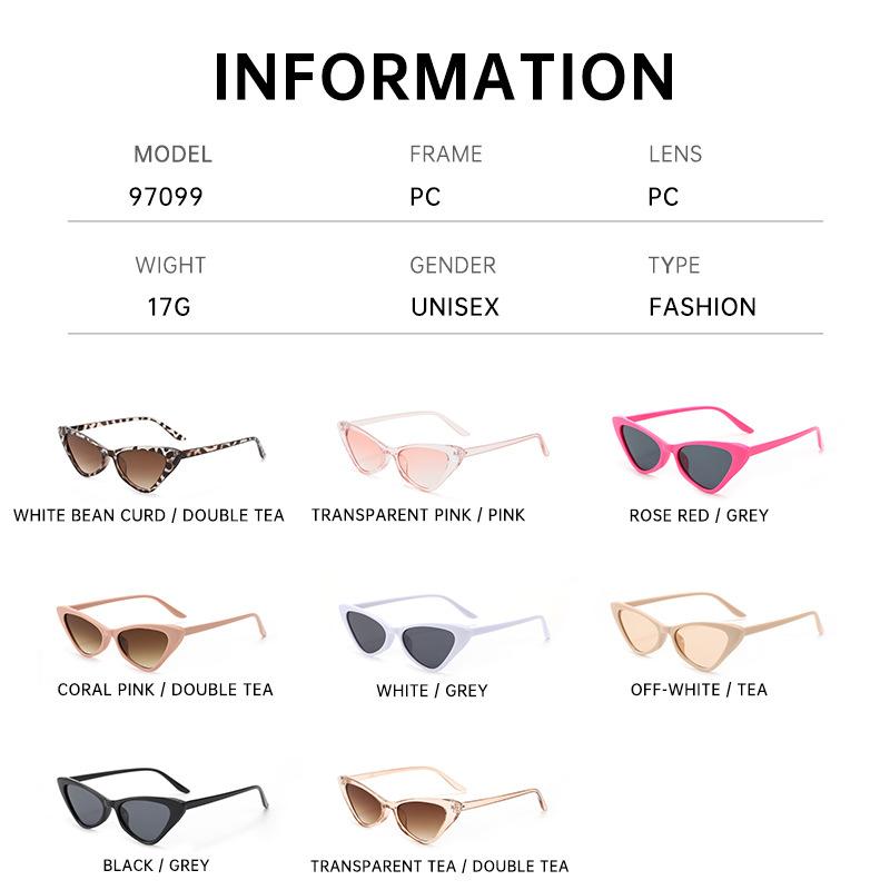 Cute Sexy Vintage Cat Eye Sunglasses Woman Small Black White Triangle Retro Ladies Sun Glasses Leopard Female Oculos De Sol