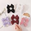 2pcs Elegant Solid Chiffon BowPonytail Hair Clips Baby Girls Hair Ornament Hairpin Barrettes