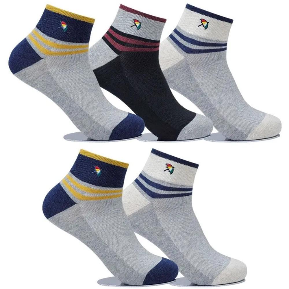 Arnold Palmer Men s Casual Socks Mesh Ankle Socks 5 Pairs AP5649 AP5649_5 Pairs [Random Color] FREE
