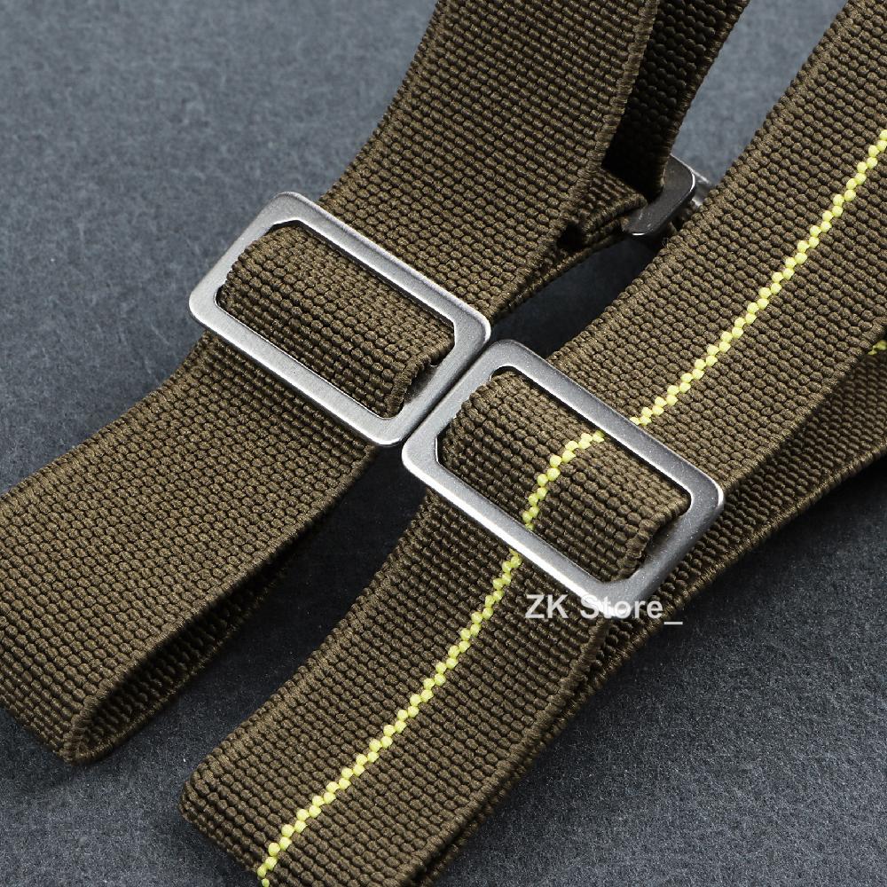 Nylon Braided Watch Band Elastic Nylon Strap French Troops Parachute Bag Universal Wristbelt Men Women Sport Bracelet 18 20 22mm