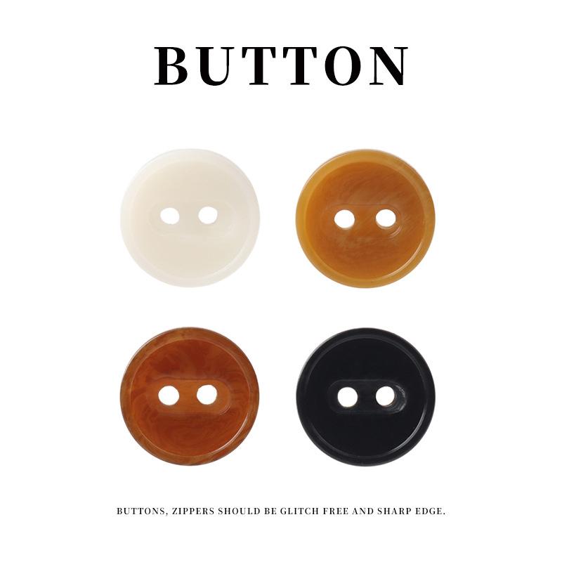 5pcs Resin Imitation Fruit Button Sweater Knitted Sweater Two-Eye Button Spring And Summer Shirt Cardigan Coffee White Small Button