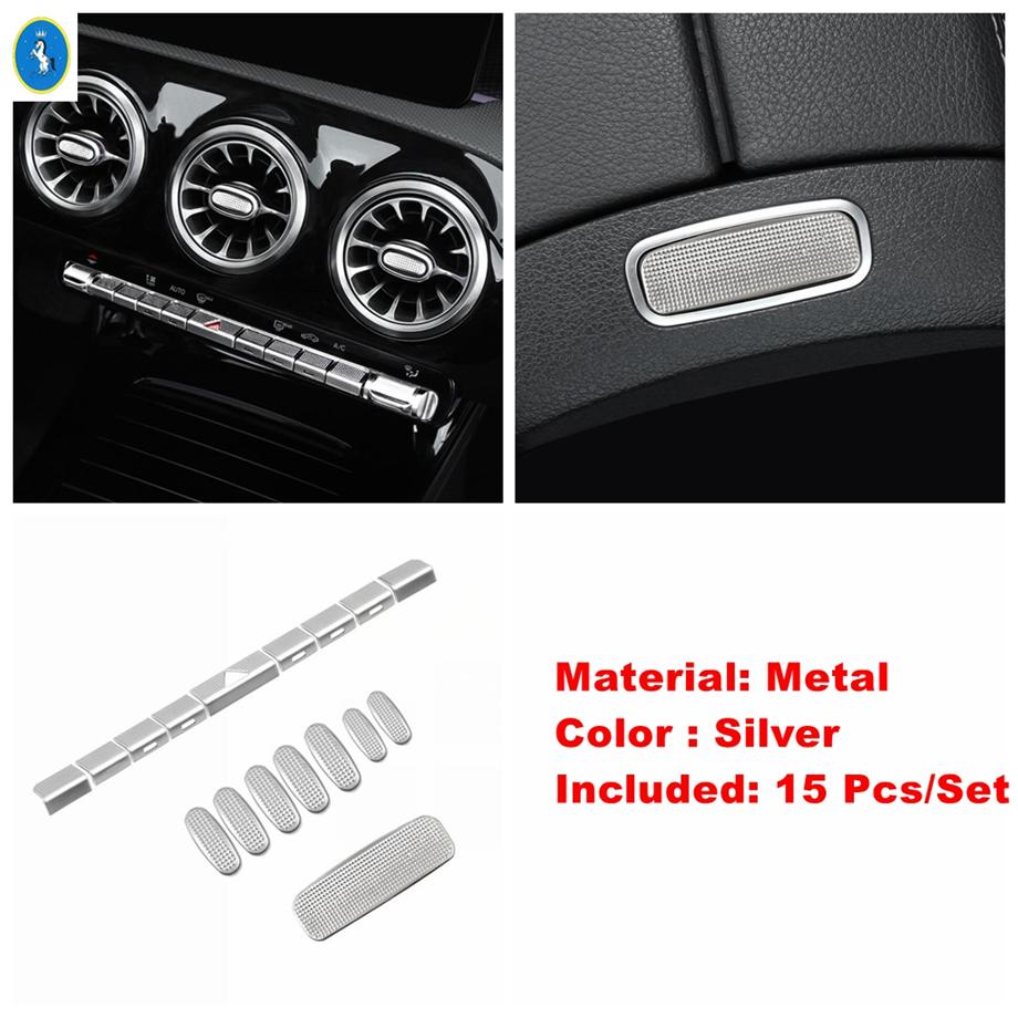 For Benz A Class W177 / GLA H247 / CLA C118 W118 / GLB X247 Center Control / Multimedia / Air AC / Armrest Box Button Cover Trim