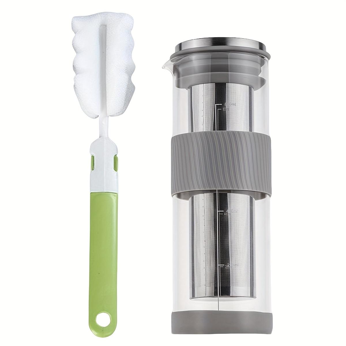 Cold Brew Coffee Maker with Cleaning Brush, 27oz/800ml Cold Brew Pitcher, Ice Tea Pitcher, Cold Brew Coffee Pitcher for Fridge