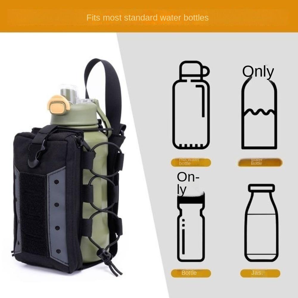 EDC Water Bottle Pouch Canteen Molle Sports Phone Holder  Camping Hiking Fishing Supplies