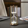 5/10/15/30/60 Minutes Retro Metal Hourglass Creative Kid's Toothbrush Timer Glass Sand Clock Living Room Desktop Office Decor