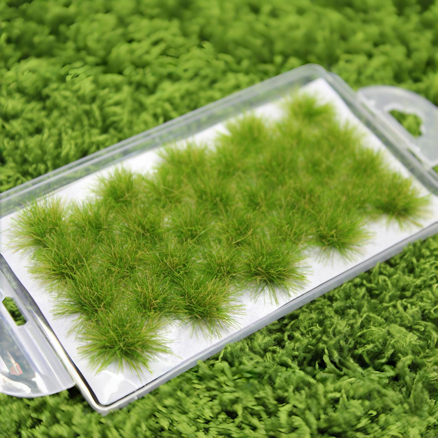 Box 32Pcs With Self-Adhesive Model Static Grass Diy Handmade Model Material Grass Military Micro-Landscape Layout Material