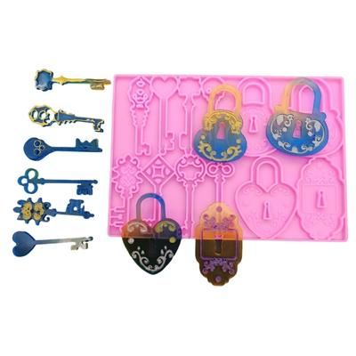 Veilig Sluiting Sleutelhanger Siliconen Vorm Fijne Sleutelhanger Hanger Vorm Unieke Sluiting Vorm voor Handgemaakte Cadeaus Ambachten