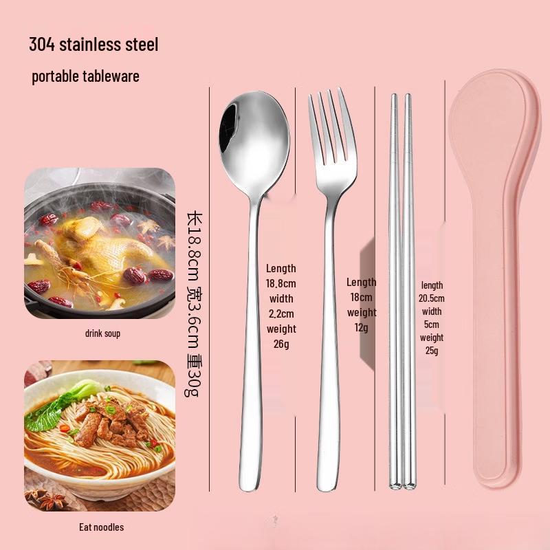 Portable Stainless Steel Cutlery Set with Box