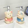 Cartoon Bear Ceramic Liquid Soap Dispenser Home Bathroom Cute Soap Dispenser Refill Press Bottle Kitchen Lotion Storage Toolgift