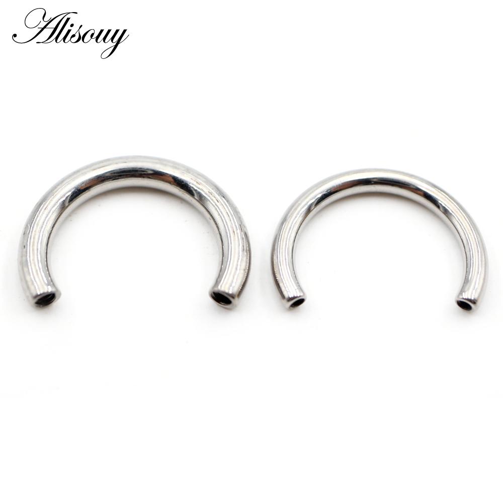 Alisouy 1PC Titanium Internally Thread Horseshoe C-shaped Replacement Accessories   Nose Ring Earring Piercing Body Jewelry