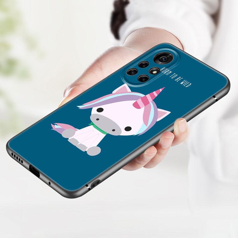 Cute Cartoon Unicorn Phone Case For Huawei Honor 60 50 SE 30S Mate 30 20 10 Lite 40 Nova 9 8 Pro Y60 8i 7i 7SE 5T Premium
