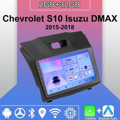 Radio para coche con Android Carplay para Chevrolet S10 Isuzu DMAX 2015-2018, reproductor multimedia, unidad principal, navegación GPS estéreo, BT, WIFI, 2 + 32 GB