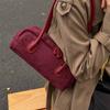 Boston bag women 2025 new trendy popular Korean niche retro bowling bag portable shoulder armpit bag