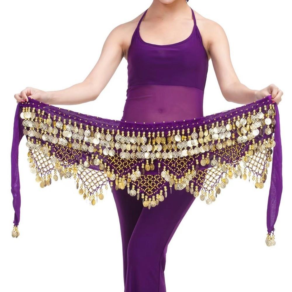 Creative Belly Dance Waist Chain Glitter Sequins Bellydance Coins Belt  Dance Costume