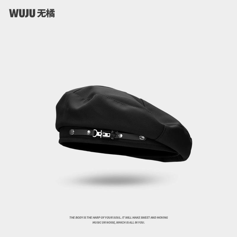 

Новый берет женский весна и лето тонкий черный дизайн Sense Niche универсальная шляпа художника Tide one size fits all чёрный