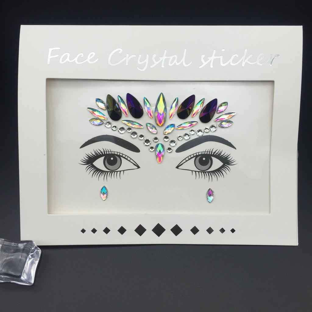 Eco-Friendly Forehead & Face Resin Stickers for Music Festival Makeup