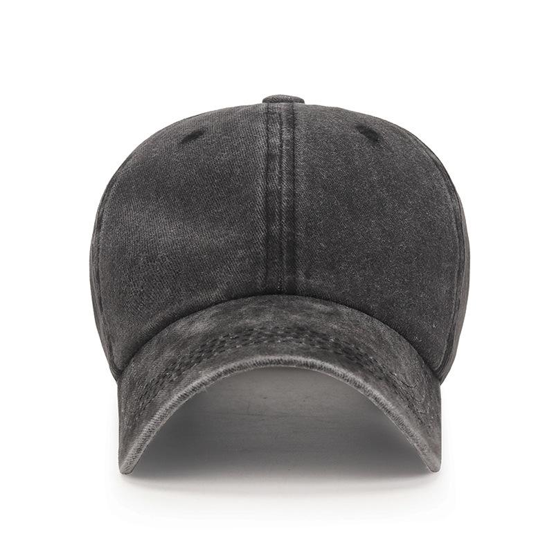 Washable and Aged Glossy Cap for Men, Multi-color Soft-top Coated Fabric Sunshade Baseball Cap