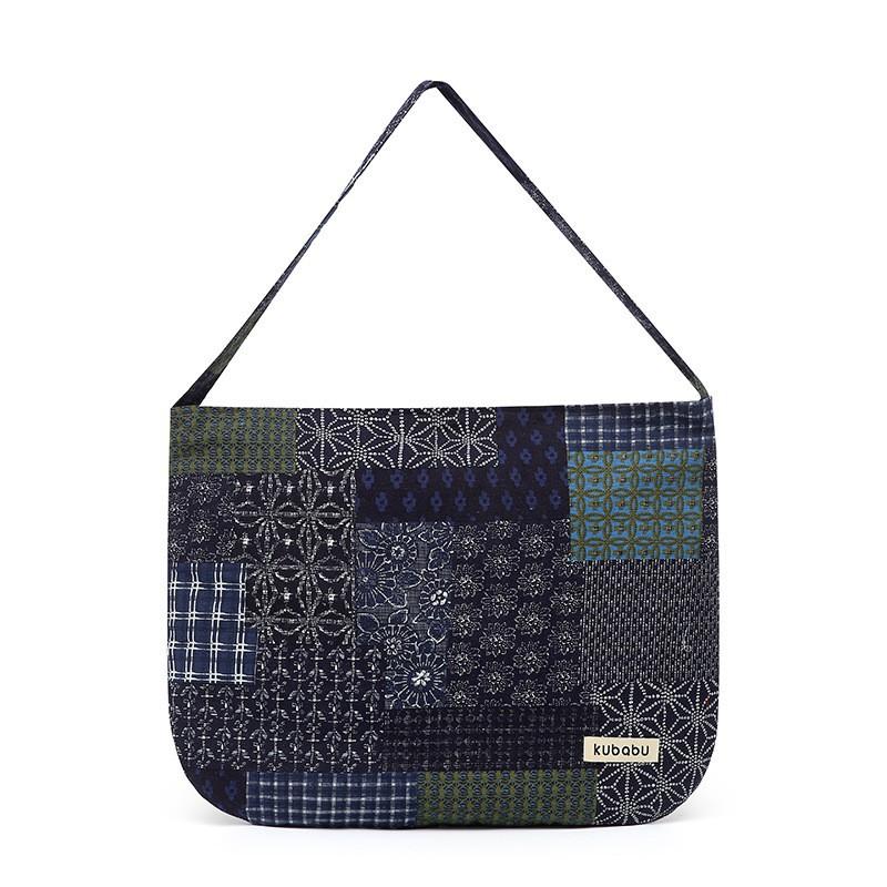 

New Cotton Linen Cloth Bag Plaid Square National Style Women s Casual All-matching Large-capacity Women