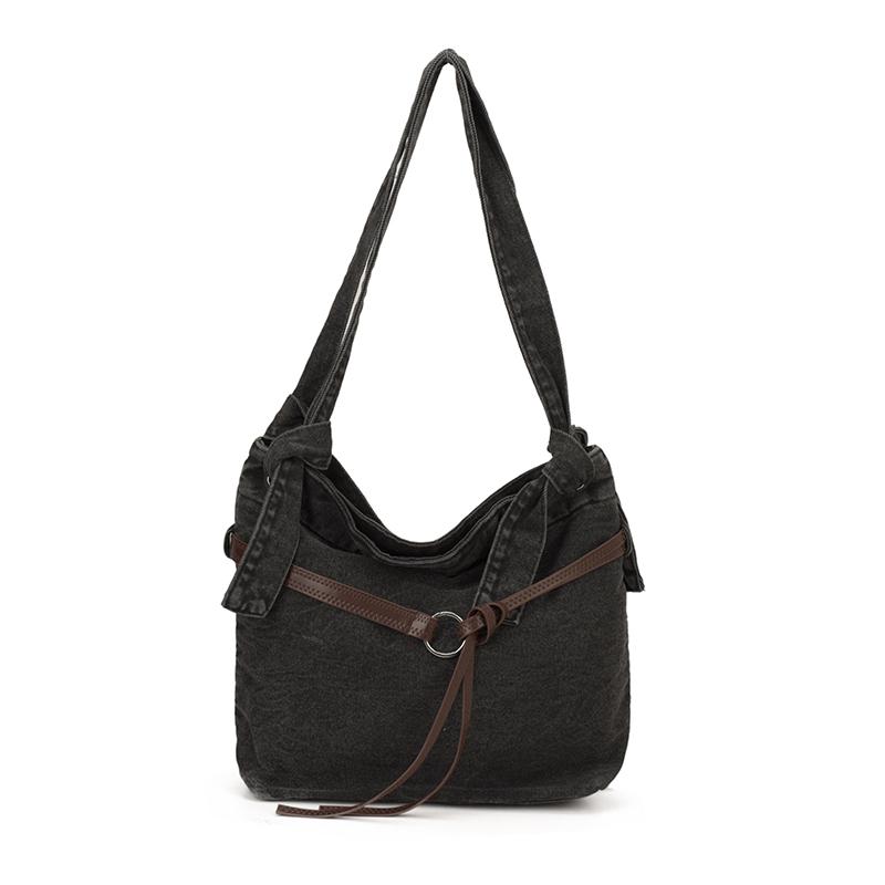 Große Kapazität Commuter Tote Bag Damen Schulter Crossbody Tasche Jeans Tasche