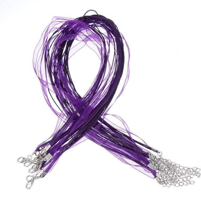 Новые регулируемые ювелирные изделия ручной работы, 10 шт., атласный шнур, веревка для ожерелья, лента из органзы + нанесение воска, аксессуары для подвесок «сделай сам»