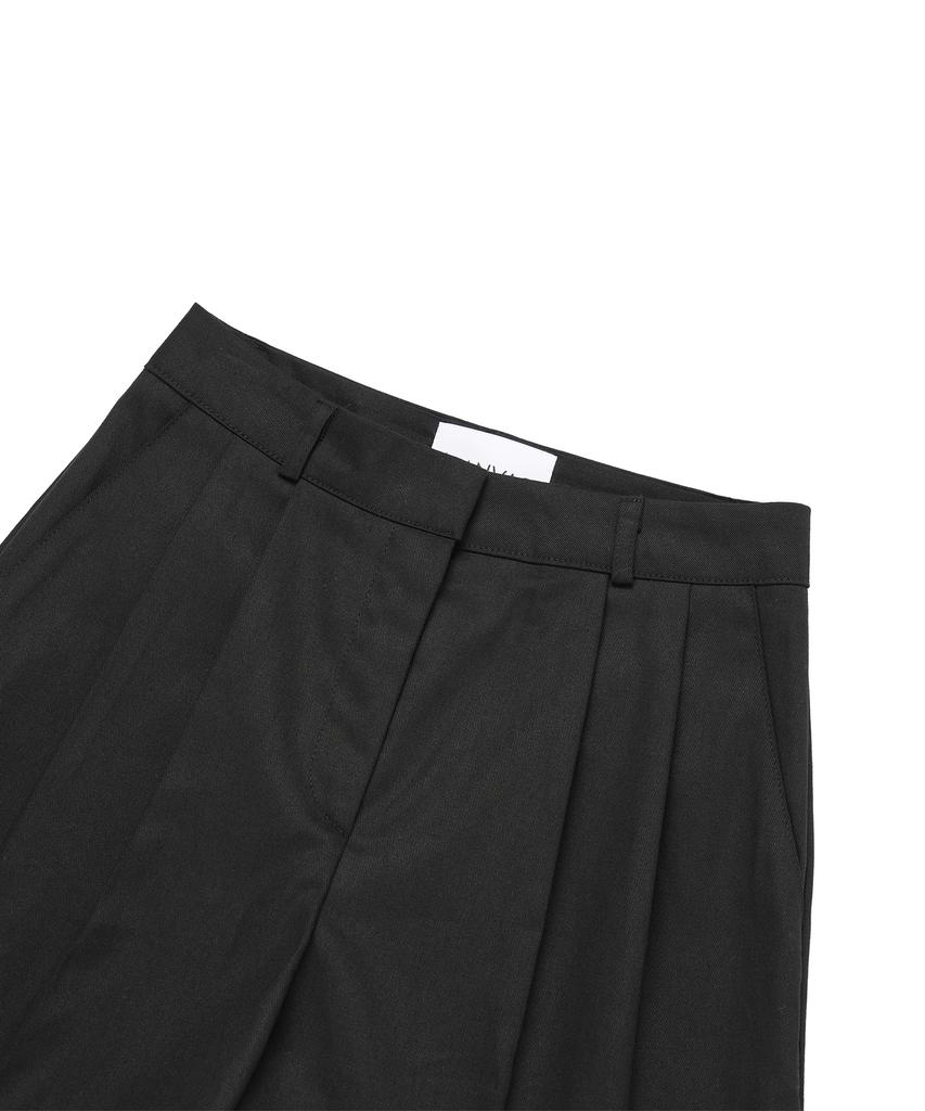 CNVS Cotton Pintuck Half Pants_Black