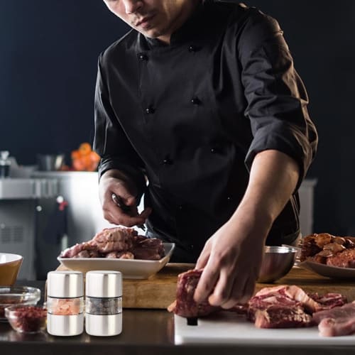 Pepper Grinder - Electric Pepper Mill, Ceramic Salt Grinder | Large Capacity Adjustable Shaker, Easy-to-Clean Refillable Kitchen Shaker, Large Capacit