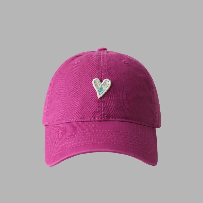 

Love baseball cap girls large size large head circumference soft top cap round face square face can wear cute hat men Adjustable